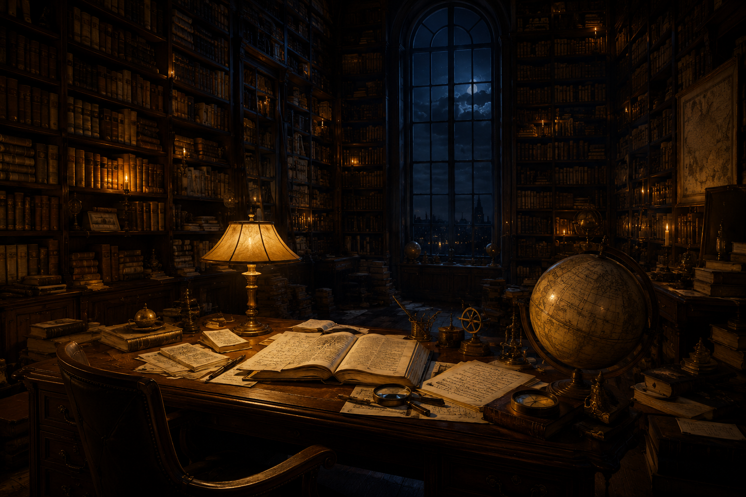 Atmospheric archive and library representing Library.